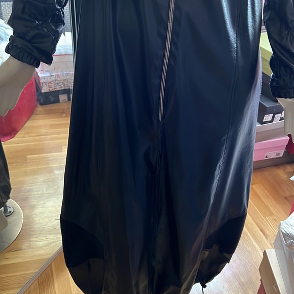 COPY - Designer High Low faux leather quilted dress size L - Picture 5 of 14